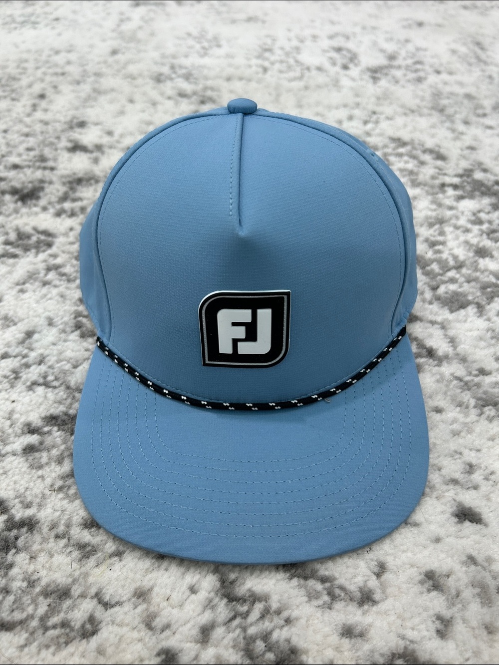 FootJoy Light Blue Golf Cap with Black-and-White Rope